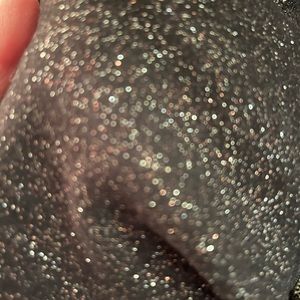 H&M black and silver glitter jeans, size 6, women’s, straight leg skinny jeans